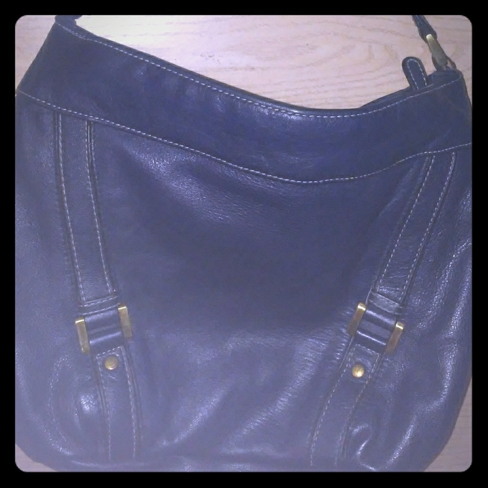 Wilsons_Leather_Navy Blue Shoulder Bag